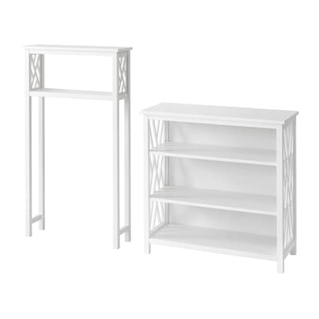 Alaterre Furniture Coventry Over Toilet Open Storage Shelf, Bath Storage Shelf ANCT736WH